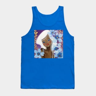 Blue Flowers Tank Top